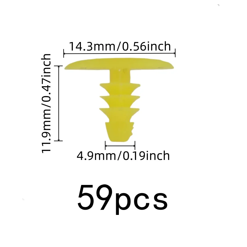 59 pcs Door Seal Retainers Durable UV Resistant, designed for Vehicle Windproof Strips, Secure Snap-in Design