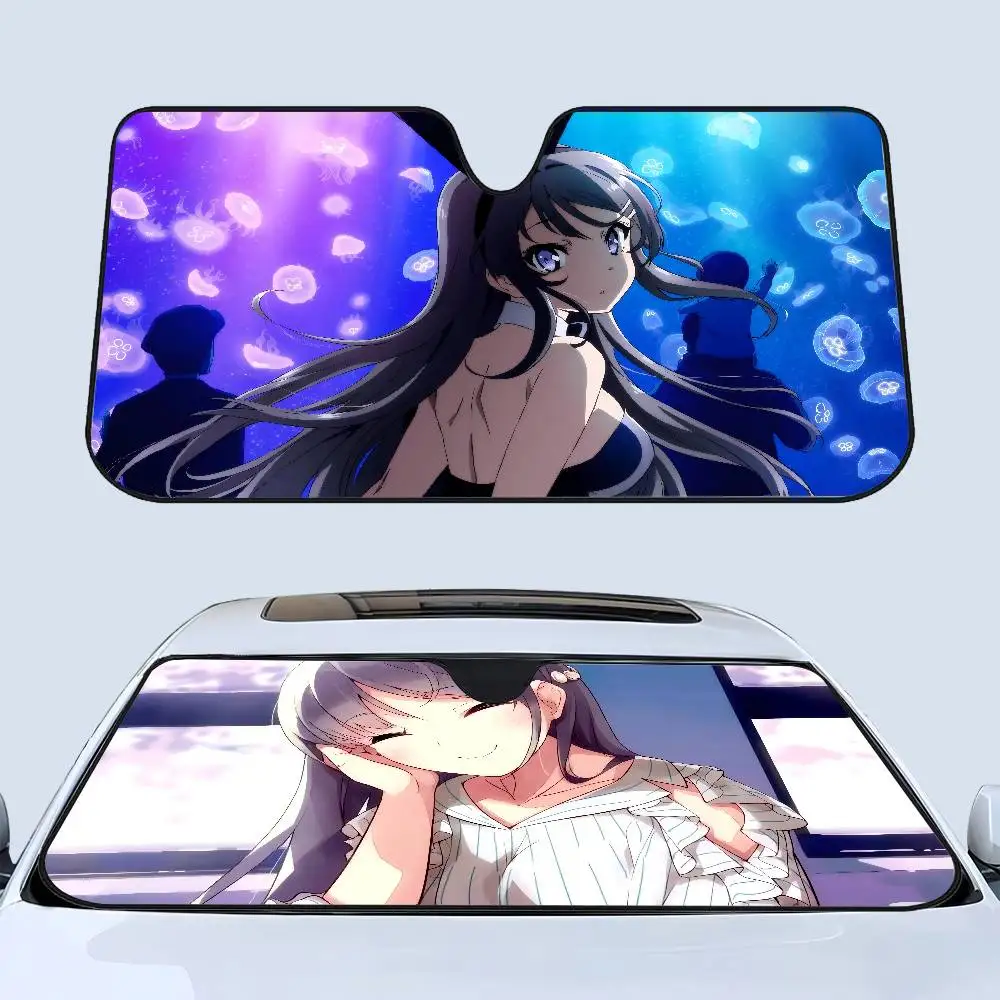 

Rascal Does Not Dream Of A Dreaming Girl Sunshades Reflector Anti UV Protector Custom Car Sunshade Auto Sunshade Universal Sun