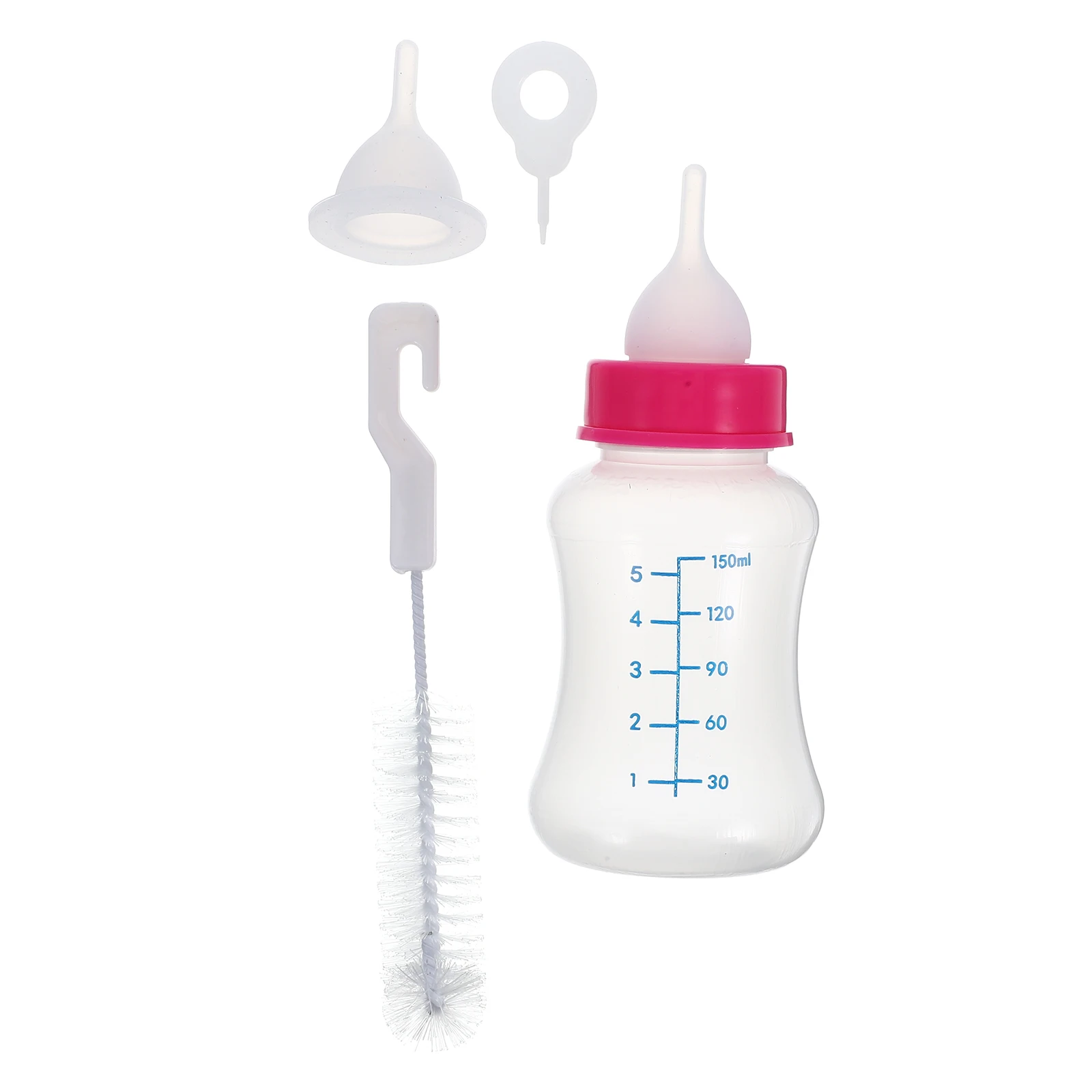 

4 pcs Pet Feeder Puppy Silicone Nursing Bottle Dog Kitten Feeding Supplies Wide Aperture Safe Durable for Hot Water