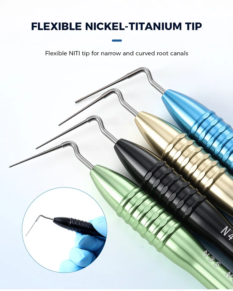 4 Stück AZDENT Dental Endodontischer Handplugger Vertikaler Kondensator zur Obturation für Wurzelkanal-Guttapercha-Füllung, Zahnmedizinische Instrumente – Detail 5