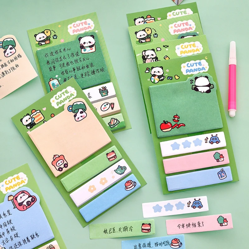 Gift Cute Panda Index Stickers Students Can Stick Combination Times Creative Message Decoration Lovely Memo Pad Kawais Tationery