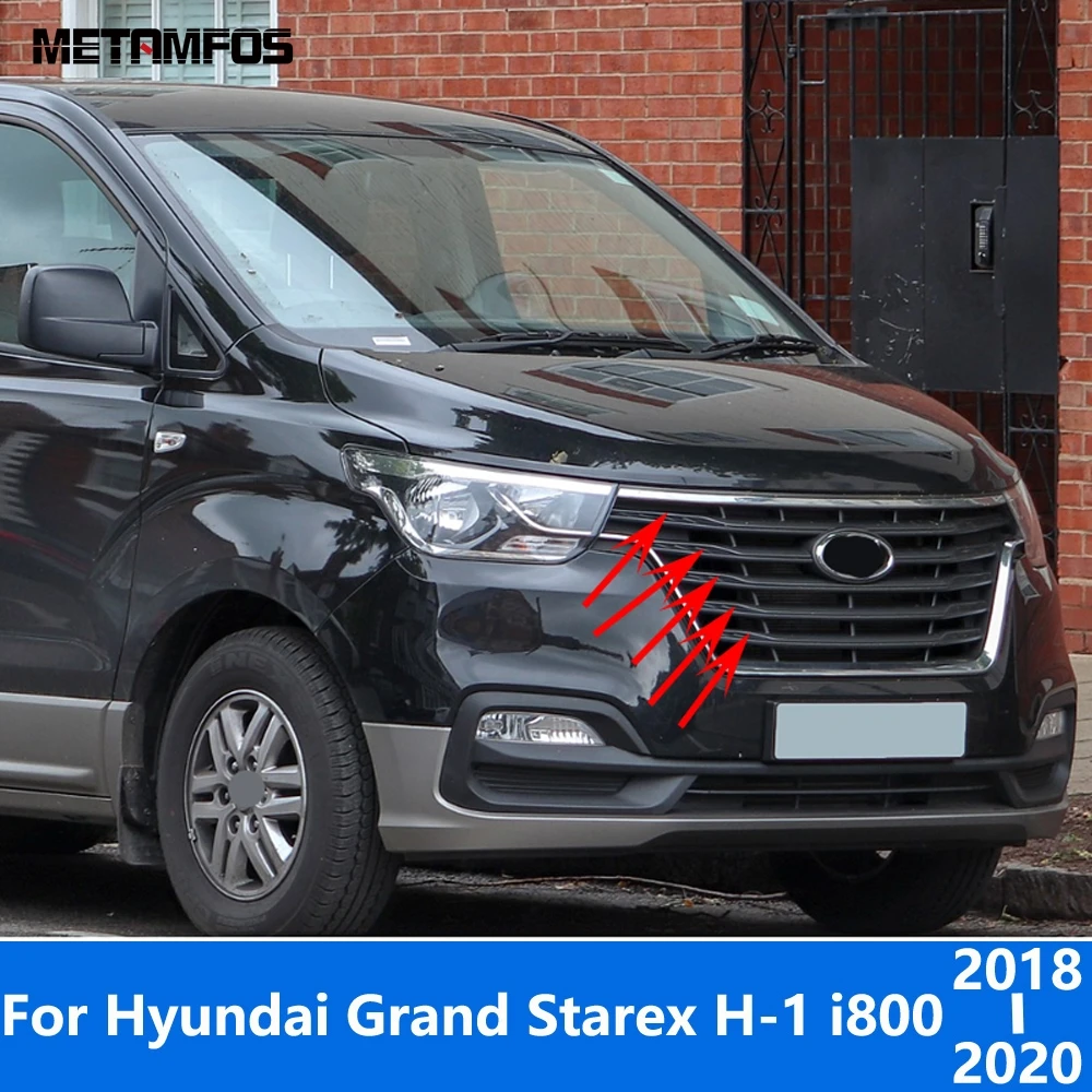

Для Hyundai Grand Starex H-1 i800 2018 2019 2020: Хромированная центральная решетка радиатора, накладка на решетку, аксессуары для стайлинга автомобиля