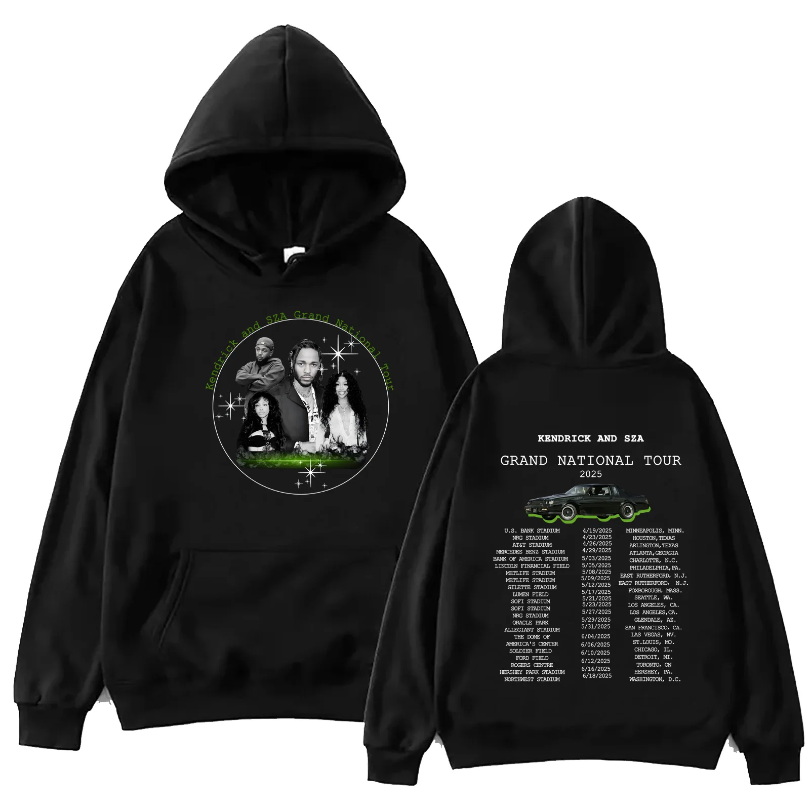 Kendrick & SZA GNX Merch Album Tracklist Hoodie Long Sleeve Streetwear Women Men Hooded Sweatshirt