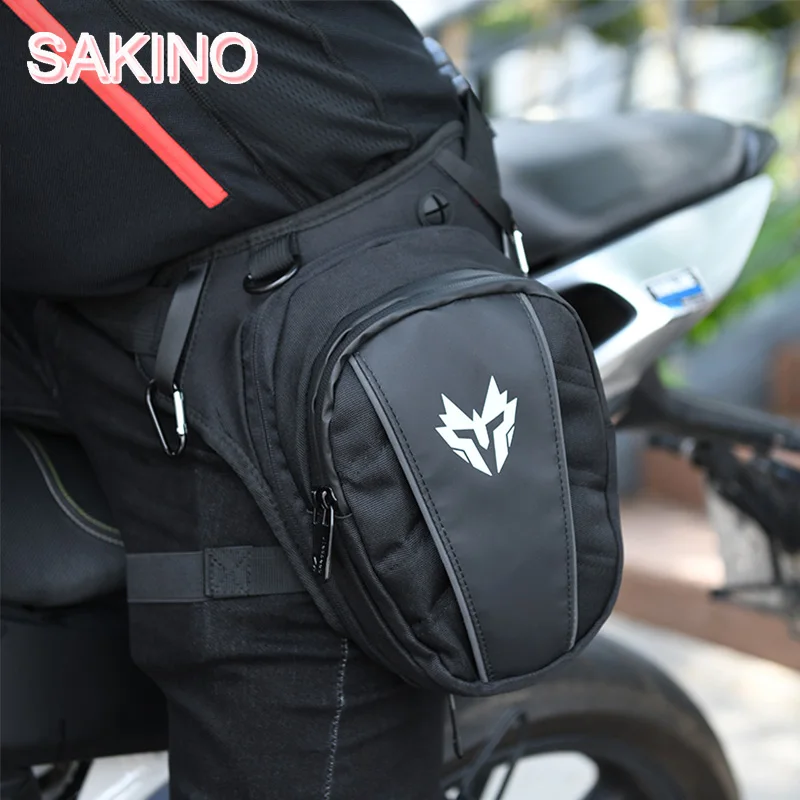 SAKINO New Waterproof Drop Waist Leg Bag Belt Hip Bum Motorcycle Outdoor Casual Waist Bag Fashion Fanny Pack For Men