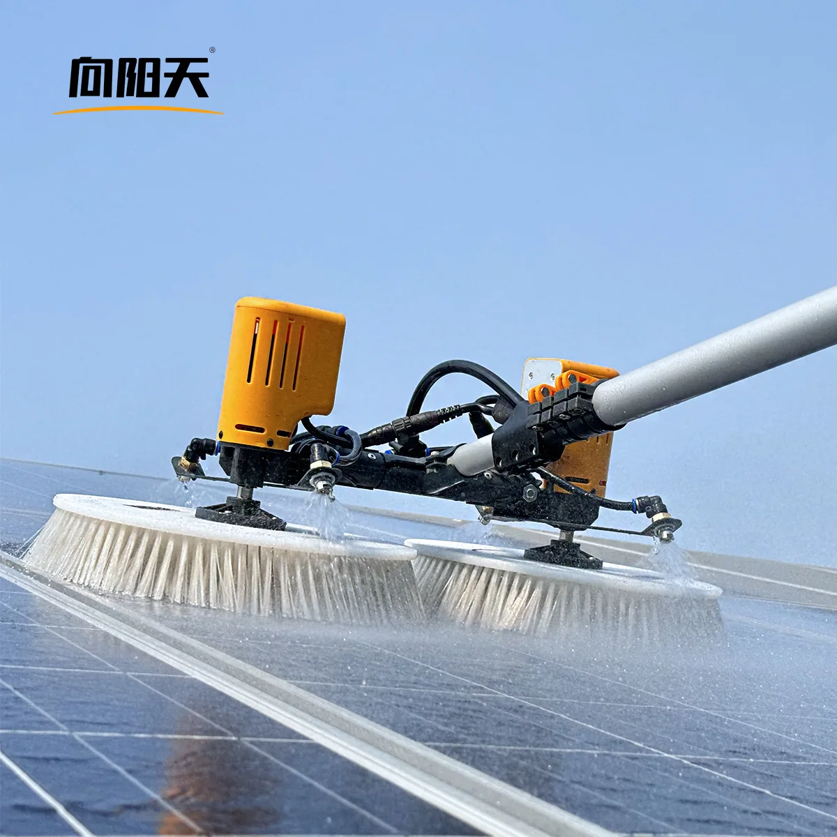 7.5m dual power Photovoltaic power station cleaning brush and dust removal tools, photovoltaic panel cleaning tool kits