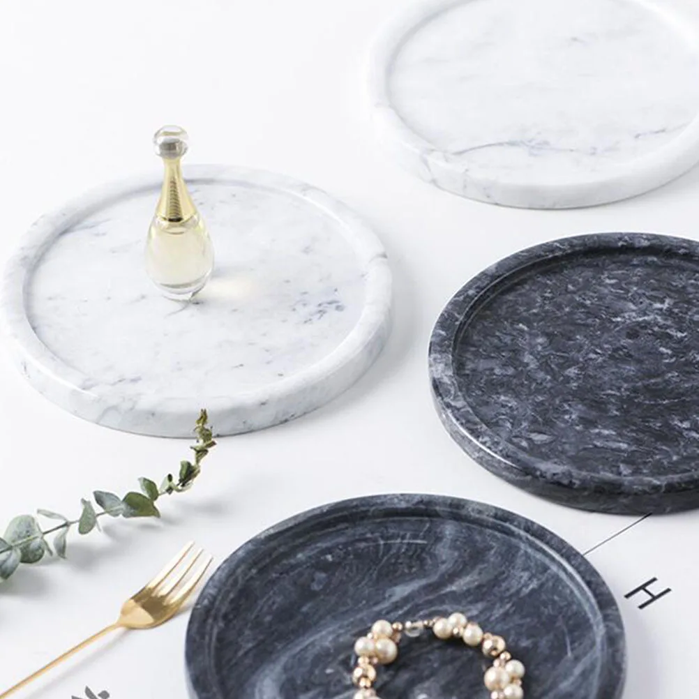 

Мраморная ювелирная тарелка серовато-белого цвета, стильный поднос для безделушек для помолвки, Дня святого Валентина, юбилея, дня рождения, Рождества