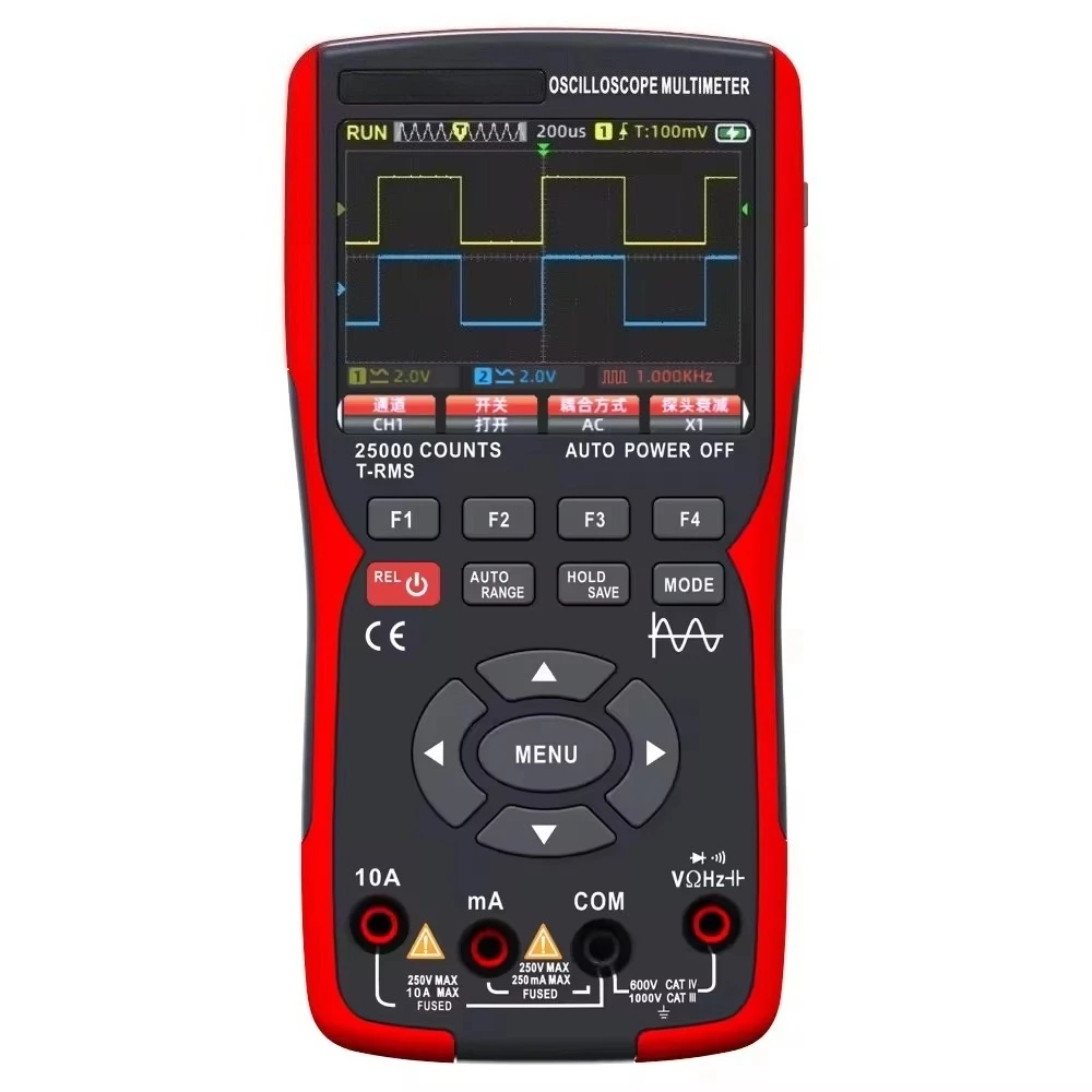 ZT703S 3in1 Digitale Multimeter 50MHz Bandbreedte 280MS Dual Channel Opslag 3.5 Inch Multimeter Handheld Oscilloscoop