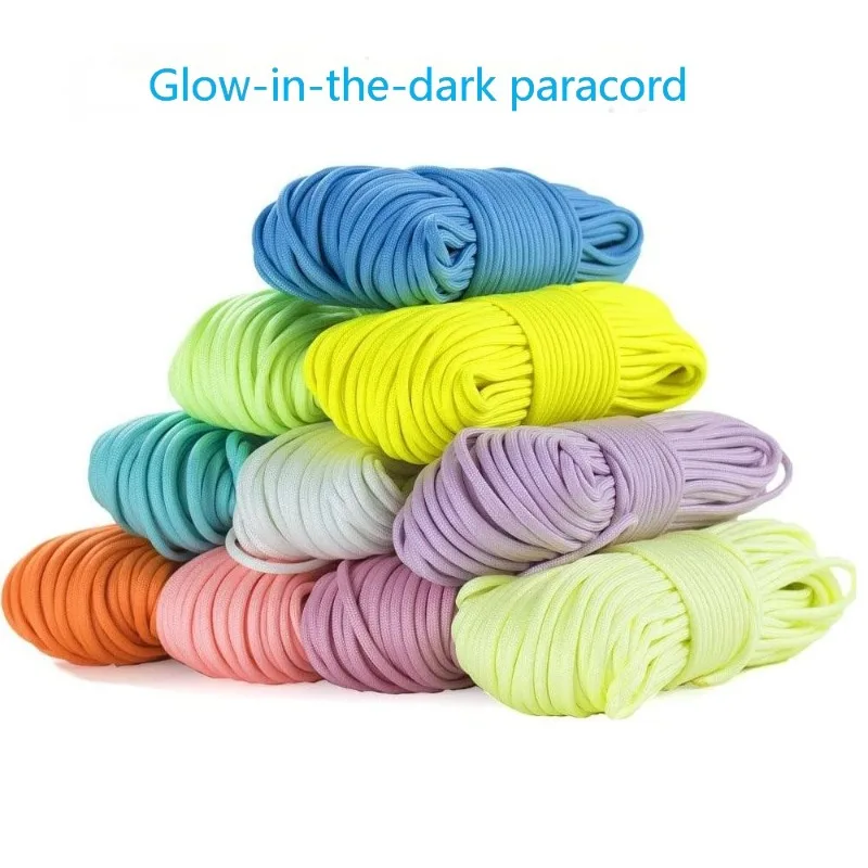 

Outdoor 9-core Luminous Braided Paracord 550 Lb 4mm Nylon Tactical Survival Paracord Luminous Dark Lanyard Camping Tent Rope