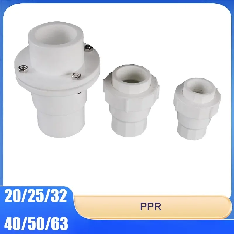 

1Pcs PPR Vertical Check Valve 1/2 3/4 1 Inch PPR One-way Valve Size 20 25 32 40 50 63 for Hot/Cold Water Non-return Valve