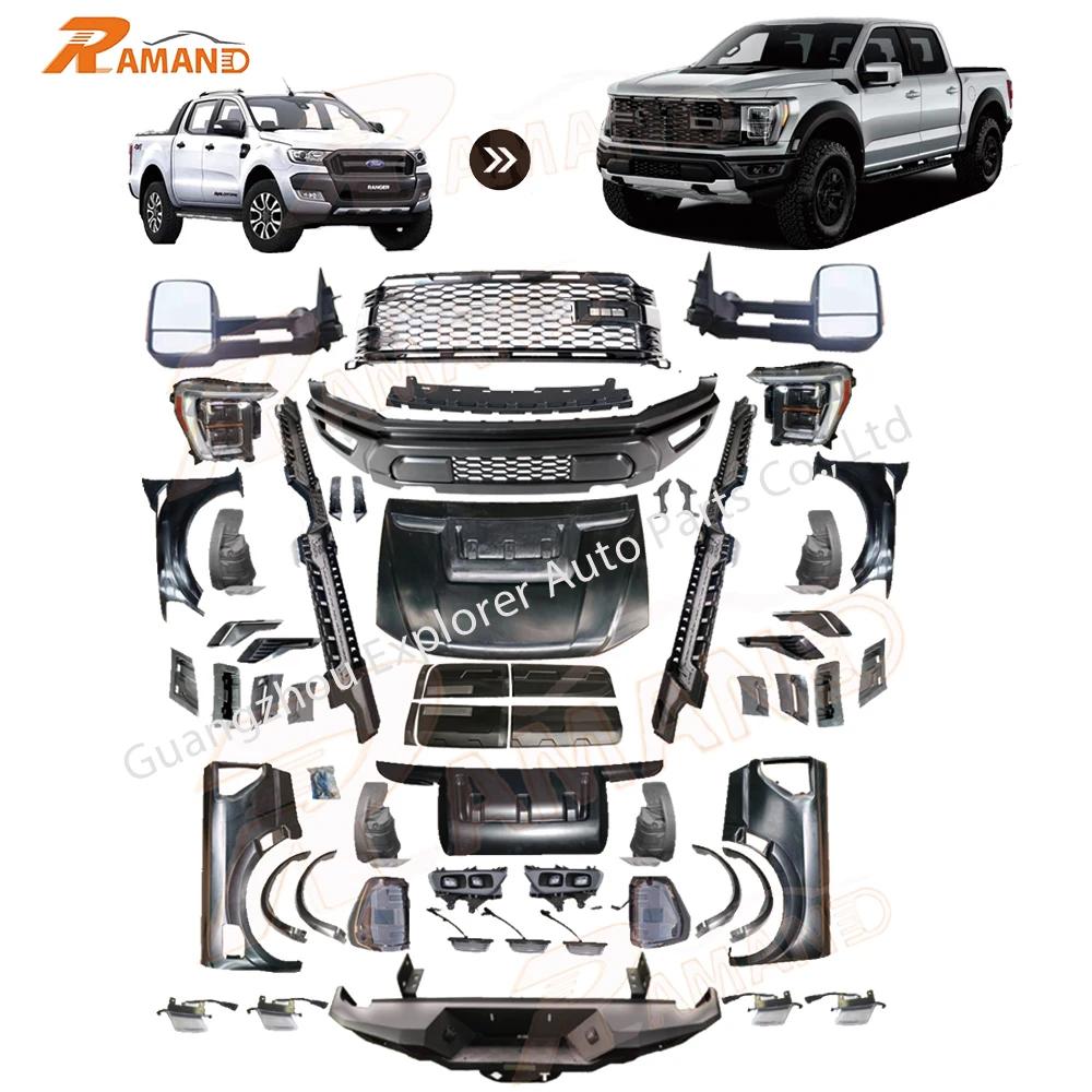 Hot Sale Bodykit Accessories For Ranger 2012-2020 Convert To 2022 F150 Raptor Body Kit For Ranger