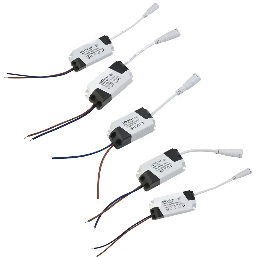 Transformateur de pilote LED pour bande lumineuse, 300mA, AC 90-265V à DC 3V-60V, 1-3W, 8-12W, 18-24W, alimentation LED