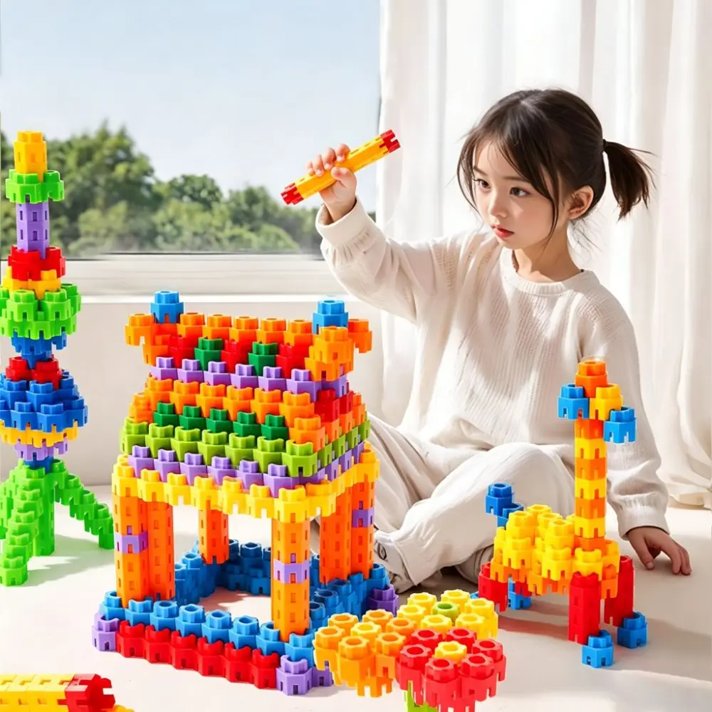 Colorful Hexagon Building Blocks Hexagonal Shape Interlocking Structure Interlocking Building Blocks Smooth Rounded Edges
