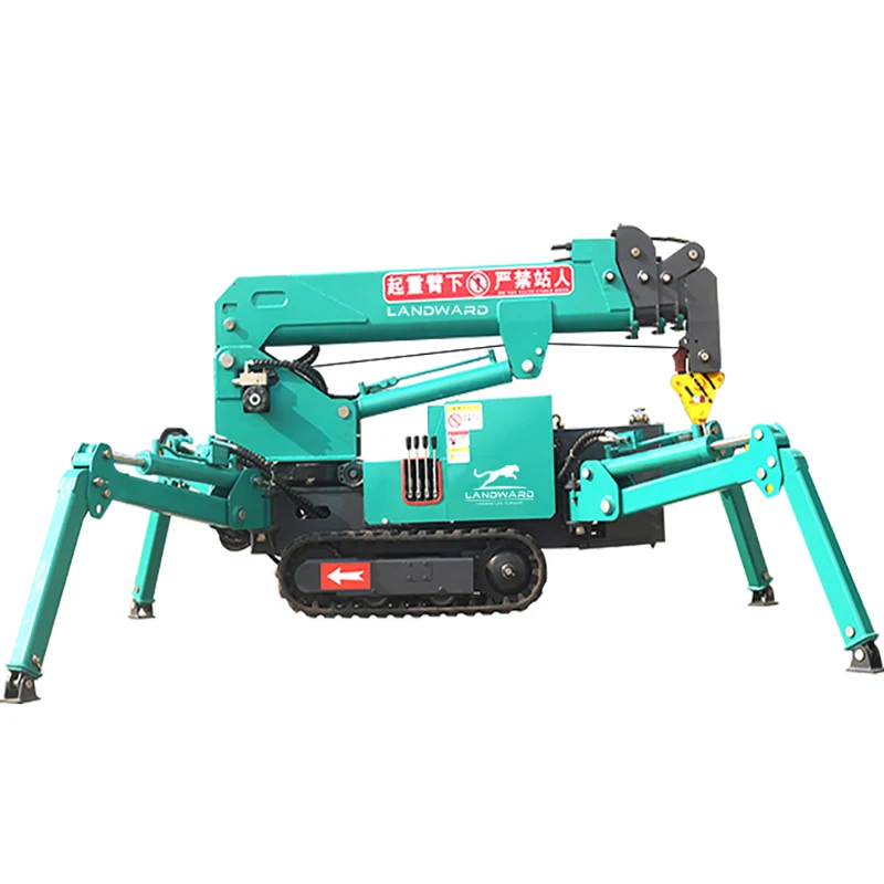 Customized China Diesel Engine Drive Electric Spider Crane 3 Ton Mini Spider Crane Home Use Machinery For Outdoor Constructions
