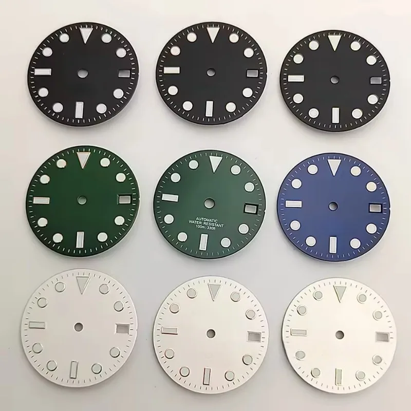 Custom 28.5mm Luminous Watch Dial & Hands for NH35 NH36 Movement - Watch Replacement Accessories