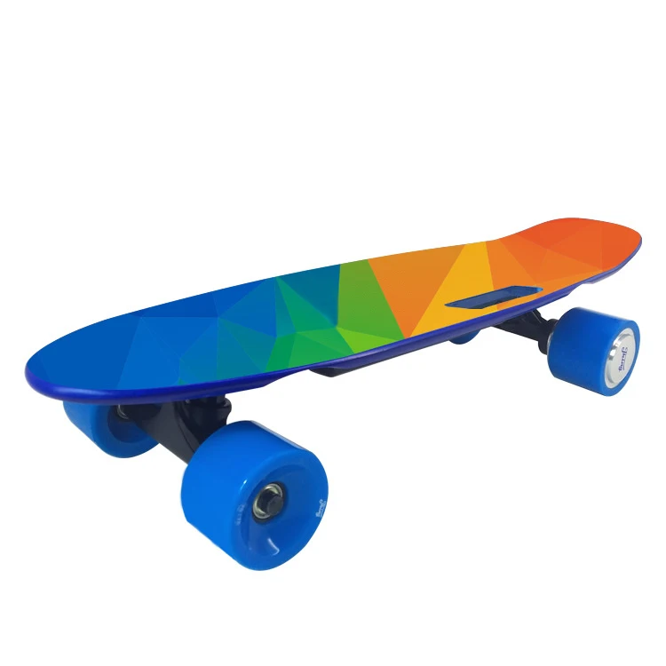 Skateboard Listrik Custom Small Fish Plate Cruiser Maple dengan Remote Control Direct Drive Boosted