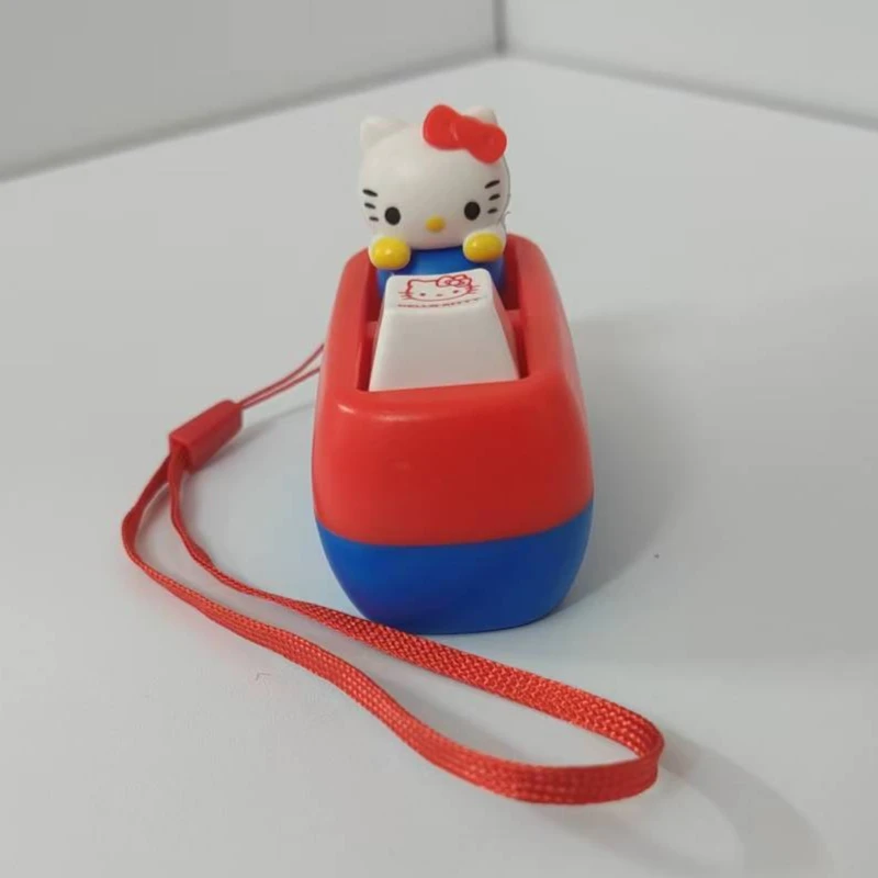 Hello Kitty Recordable Voice Button Keychain Cute Talking Sound Recording Pendant Kawaii Fidget Toy  Gift Ornament view 3