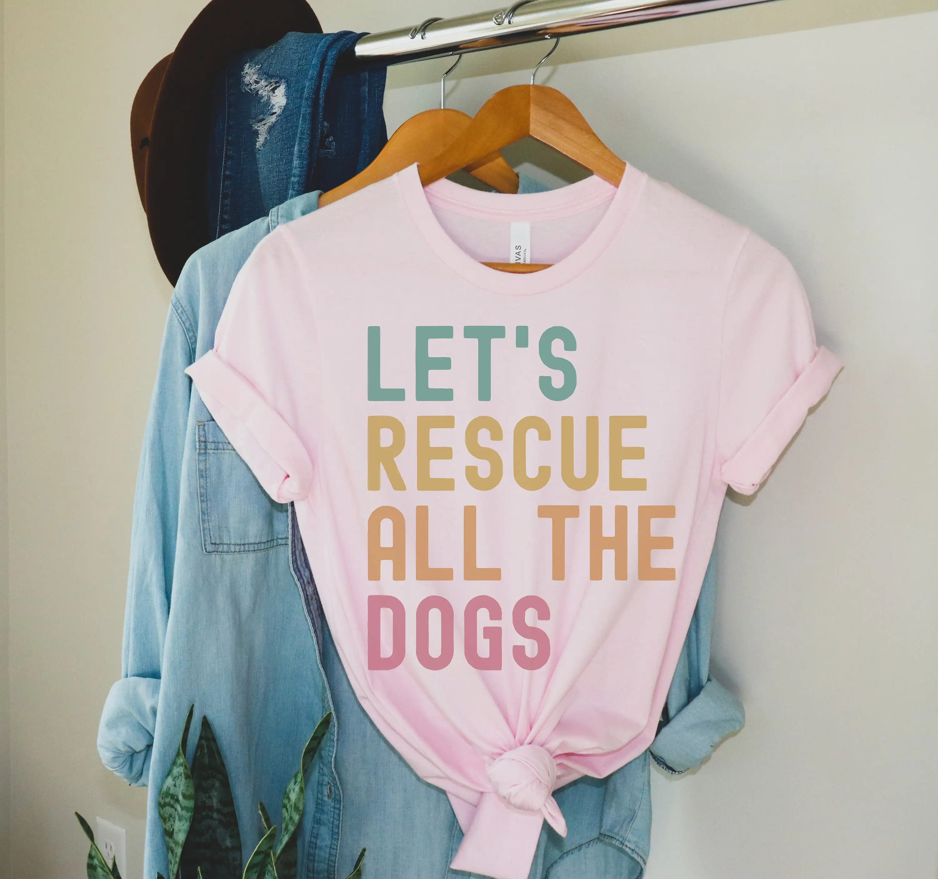 Dog Rescue T Shirt Let'S Dogs Mom Rescuer Adopt Don'T Shop Shelter