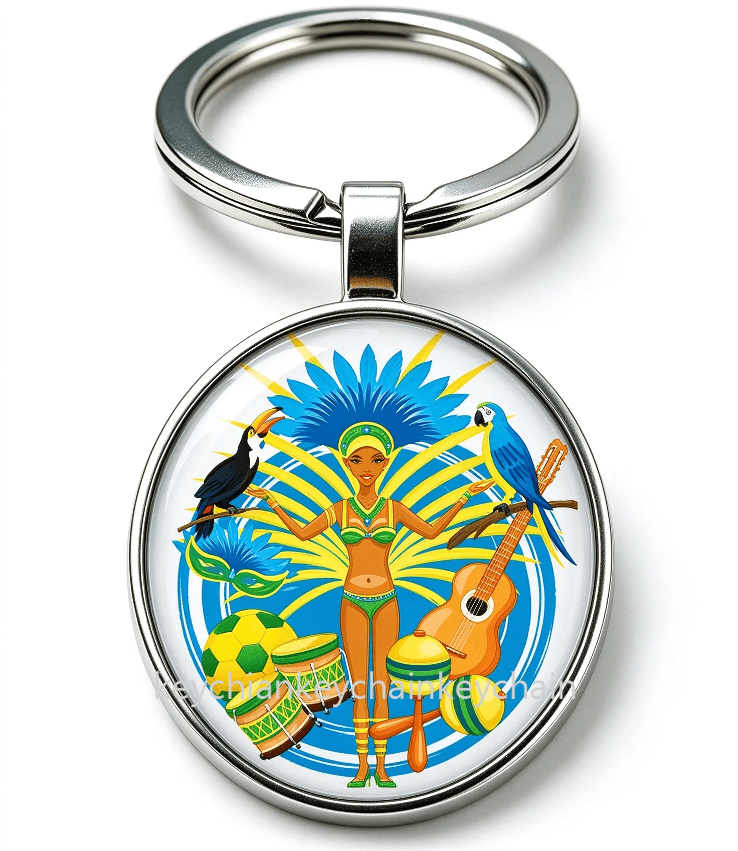 Brazil Dancer Keychain Key Ring Pendant Car Bag Key Holder Gift