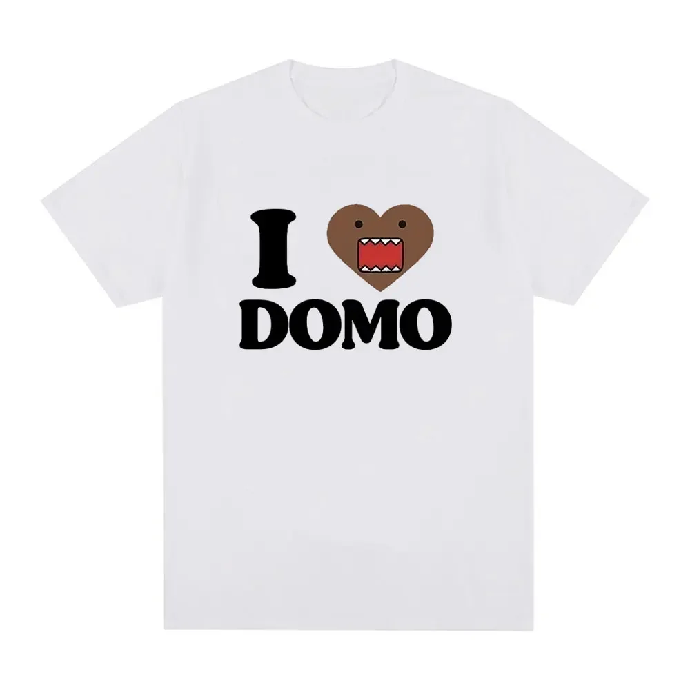 I Love Domo Kun Fun T-shirt Women's casual Tshirt Retro short sleeved oversized Tshirt Street wear