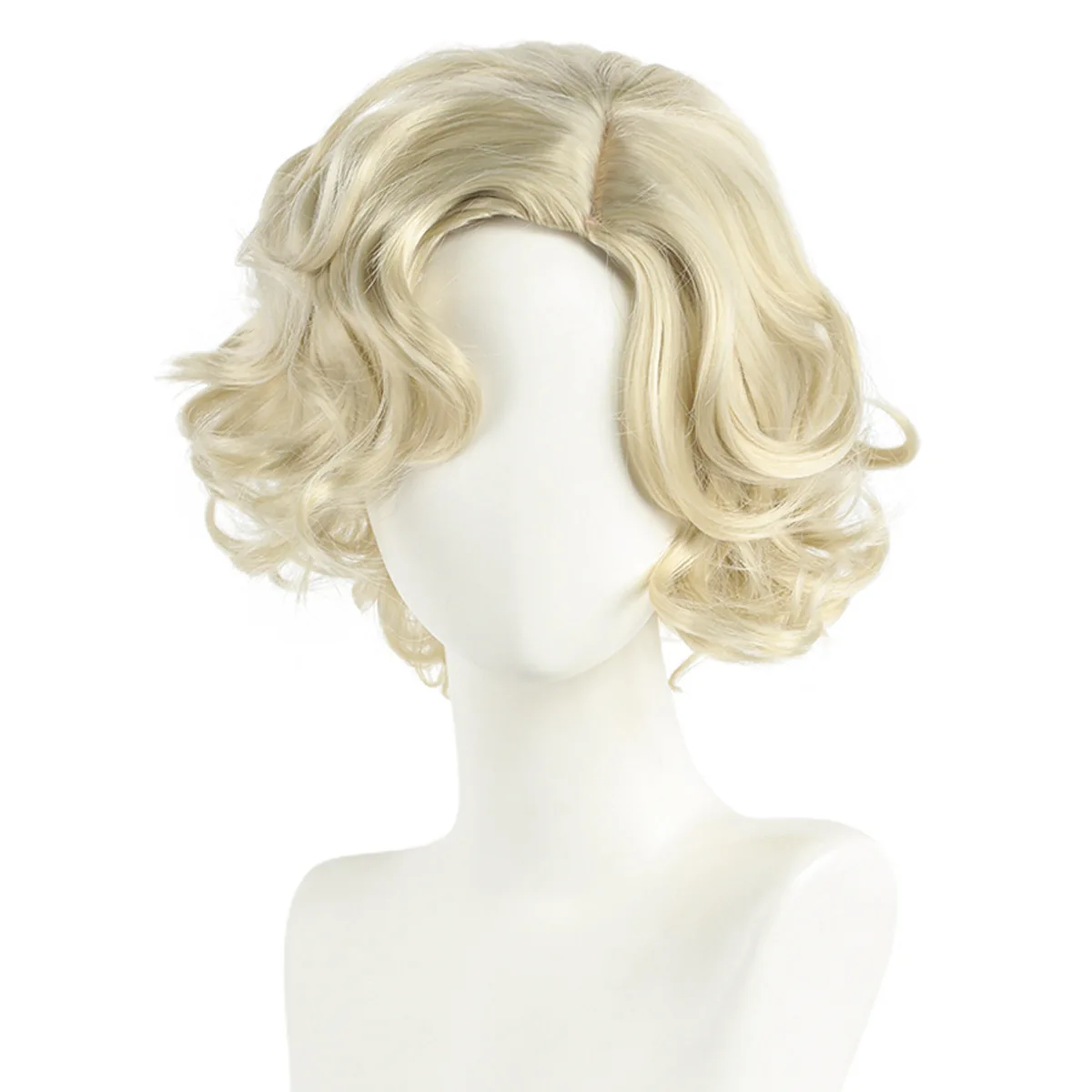 เกม Identity V Grave Keeper Andrew Kreiss สีบลอนด์วิกผมหยิกสั้นหยัก