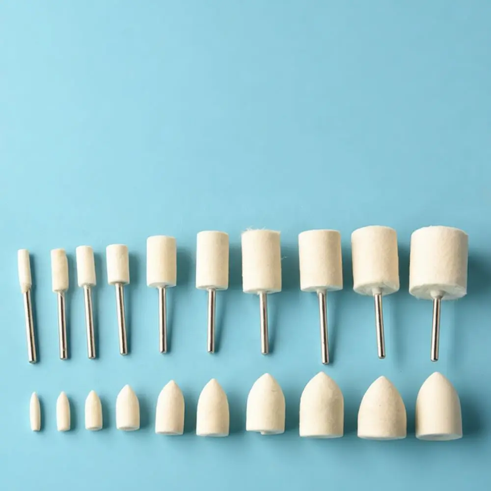 Grinding Polishing Buffing Bit For Rotary Tool Metal Jade Glass Wool Felt Mounted Point Precision Finishing Craft Parts