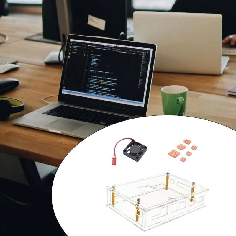 Acrylic Case With Efficient Cooling Fan with Metal Heatsink For Banana For BPI F3 Development Board Heat Management Q1JF