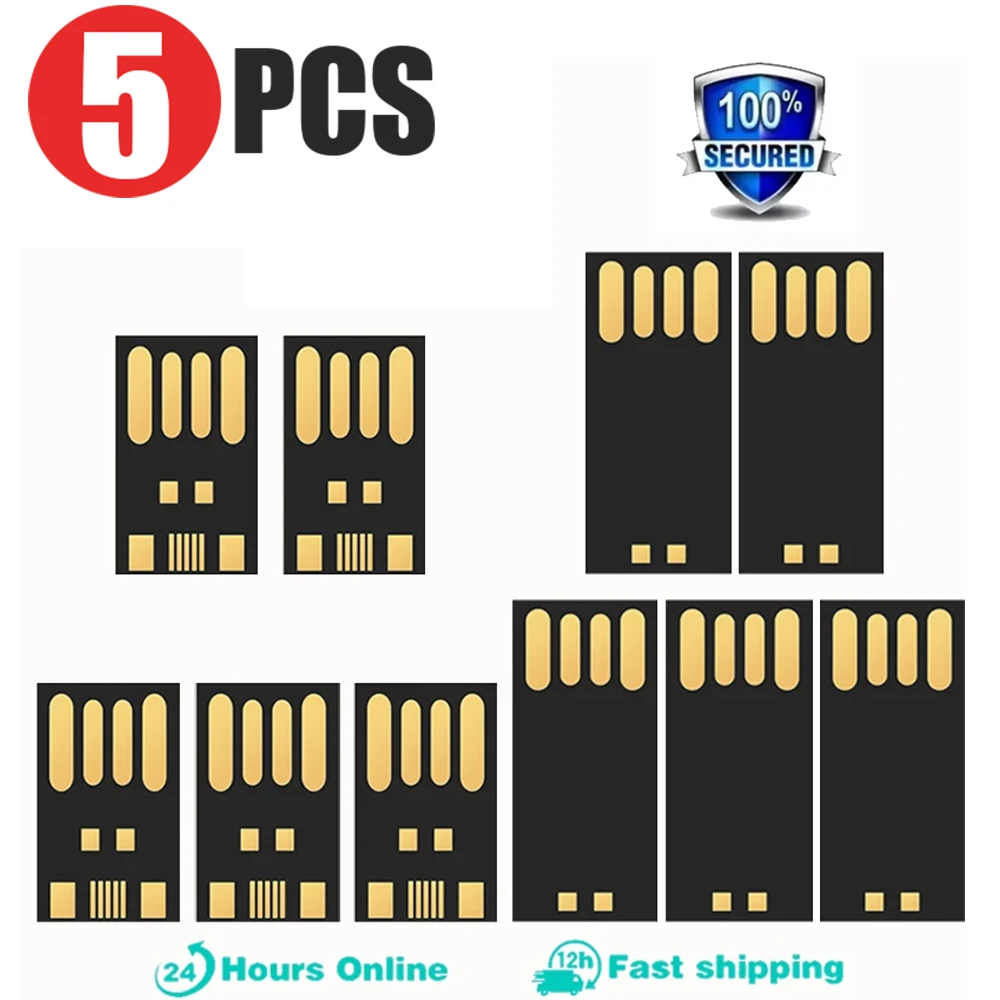 

5 шт. Impermeabile Di Memoria Flash 32 64 ГБ USB 2.0 Corto Lungo Bordo Udisk Semi-finito Chip Pendrive All'ingrosso Della Fabôt