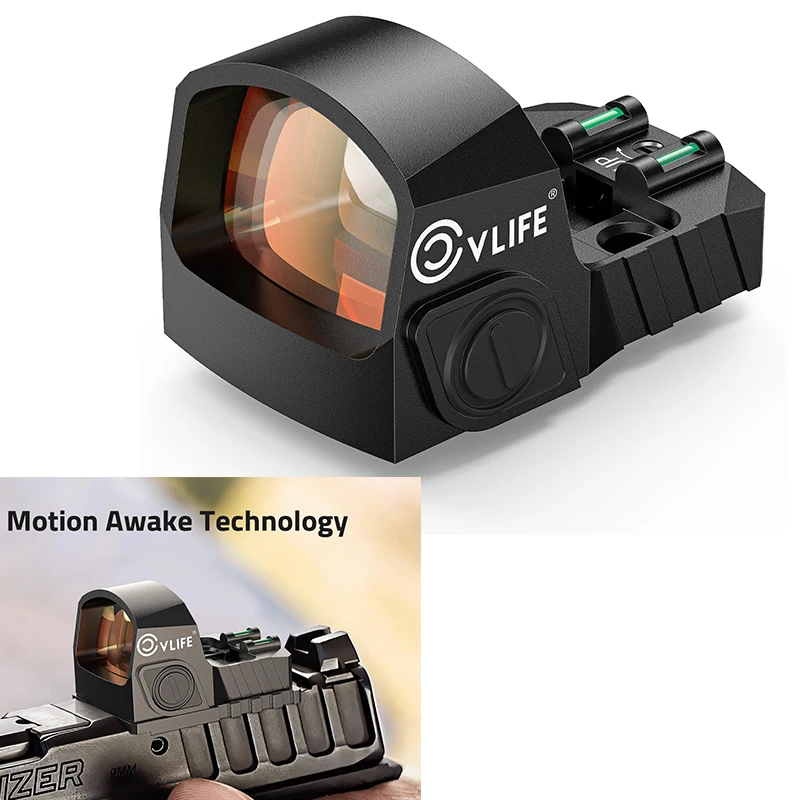 

CVLIFE Red Dot Sight Scope Compatible with RMS/RMSC 3MOA Compact Reflex Sights with Adapter Plate for MOS 21mm Picatinny Base