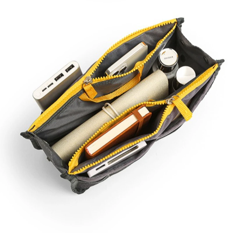 Large Capacity Travel Makeup & Toiletry Bag, Double Zipper Cosmetic Organizer, Portable Bag-in-Bag Storage Pouch
