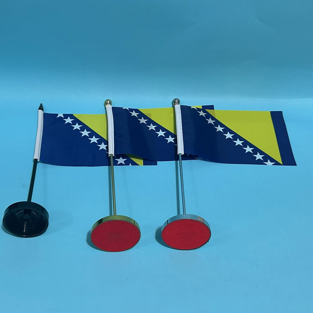 SKY FLAG Office Desk Small Flag of Bosnia and Herzegovina Flag 14x21cm Polyester BA National Flag Desk Ornaments Flags