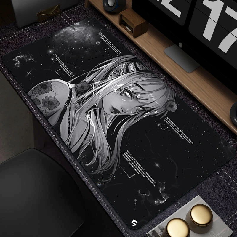 Dark Kazemi Large Gaming Mouse Pad Anime Mousepad Akari Rubber Mouse Mat Game Professional Non-Slip Keyboard Pad Desk Mat XXL