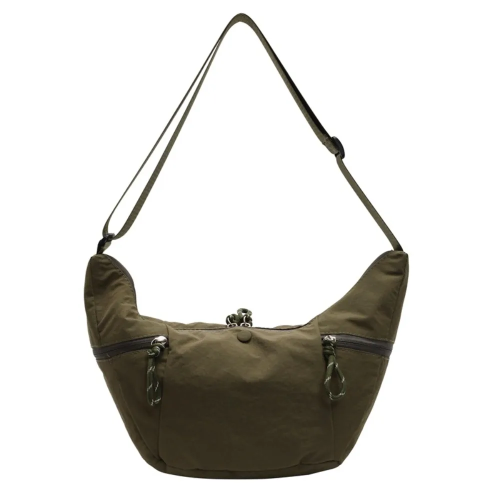

Large Capacity Nylon Dumpling Bag Solid Color Multiple Pockets Sports Shoulder Bag Japanese Style Simple Underarm Bag Shopping