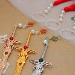 Antique Swords Knife Bookmark Ancient Sword Water Drop Hairpin Chinese Style Design Simple Modern Metal Hairpin Classical Gift