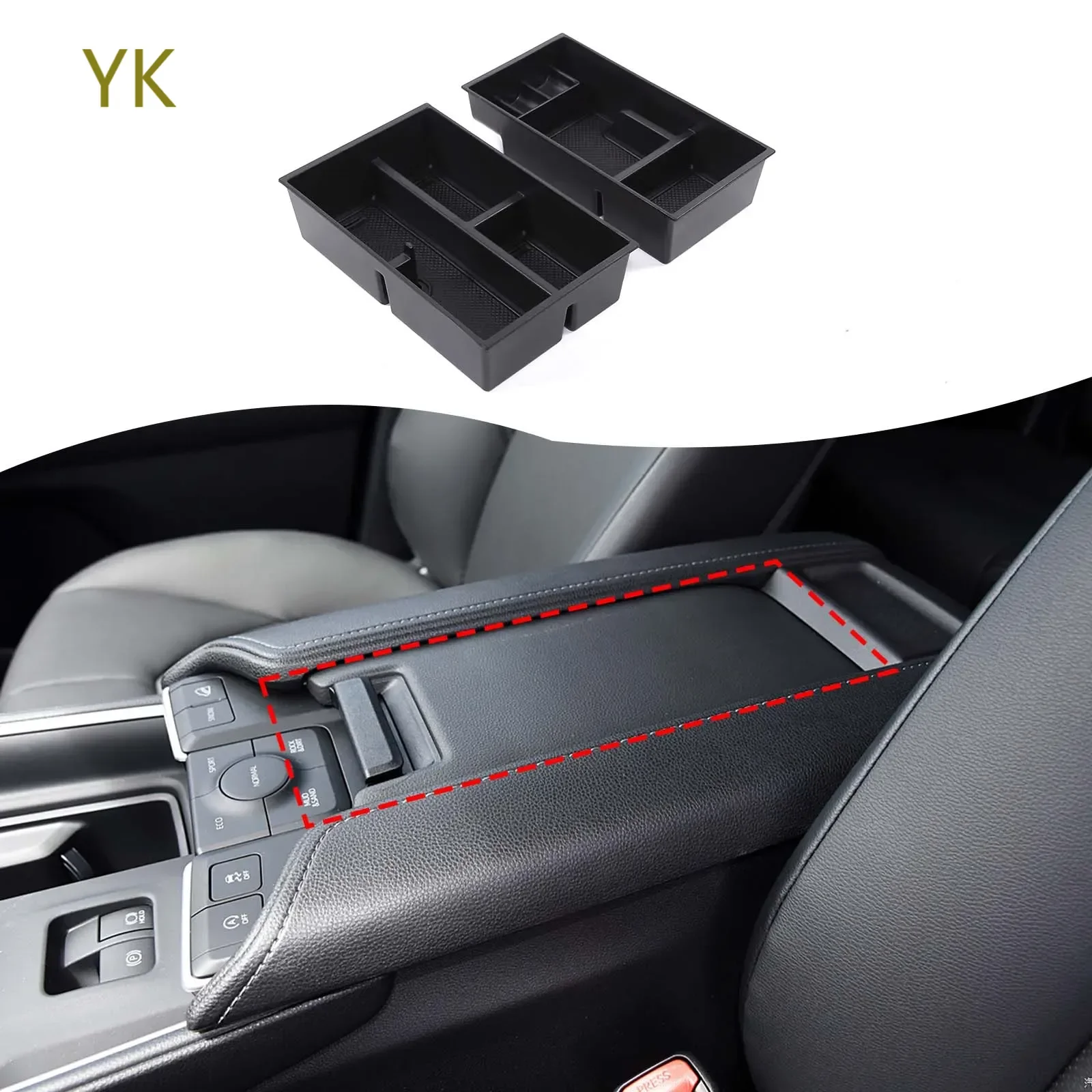

For Toyota Grand Highlander 24-25 ABS Car Center Console Armrest Box Storage Storage Box Tray Organizer Interior Car Accessories