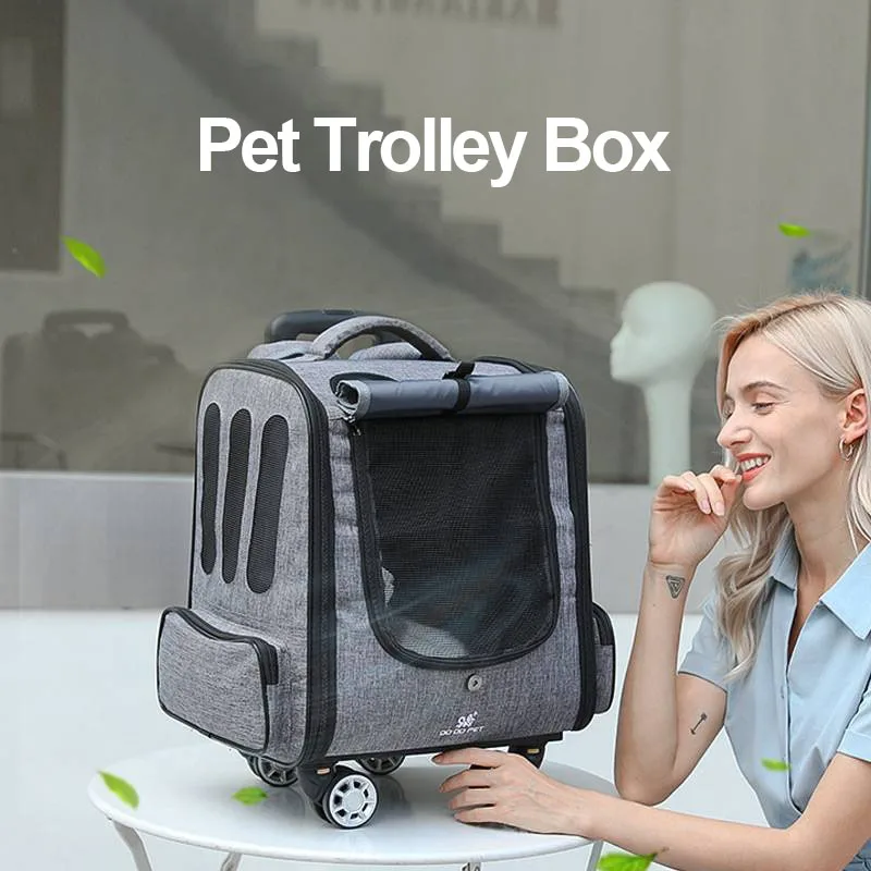 

Multi Functional Fashionable Pet Suitcase for Dogs Cats Breathable Lightweight Backpack for Travel Multi-purpose Pet Suitcase