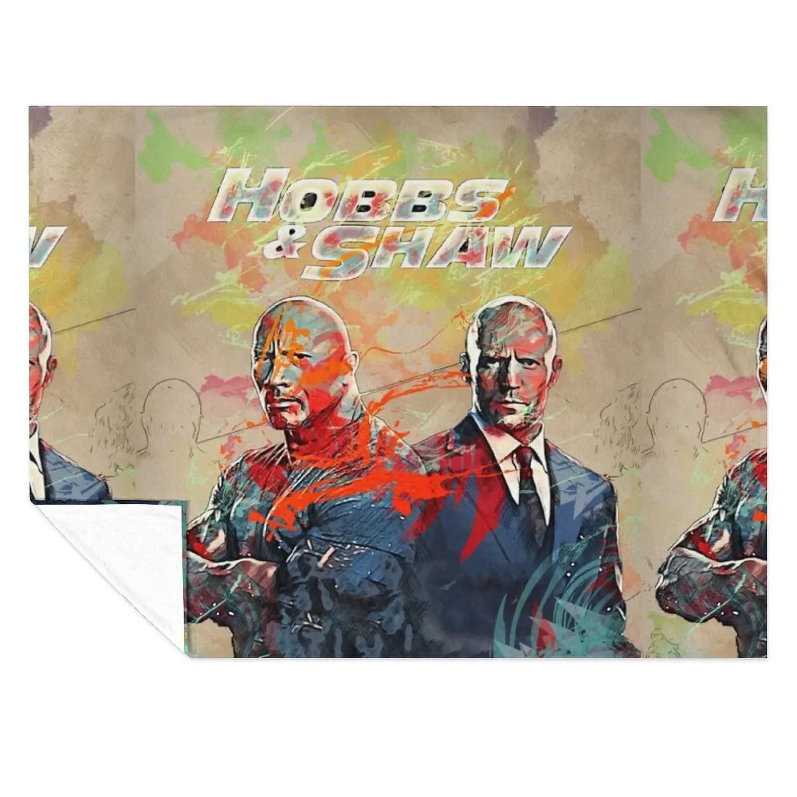 

hobbs and shaw contemporary art Throw Blanket for babies Camping Bed Fashionable Blankets