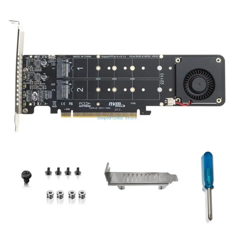 

Y3nc ​​nvme pcie adapter pci-e x16 до nvme для M.2 для m для ключа 4 SSD для адаптера массива