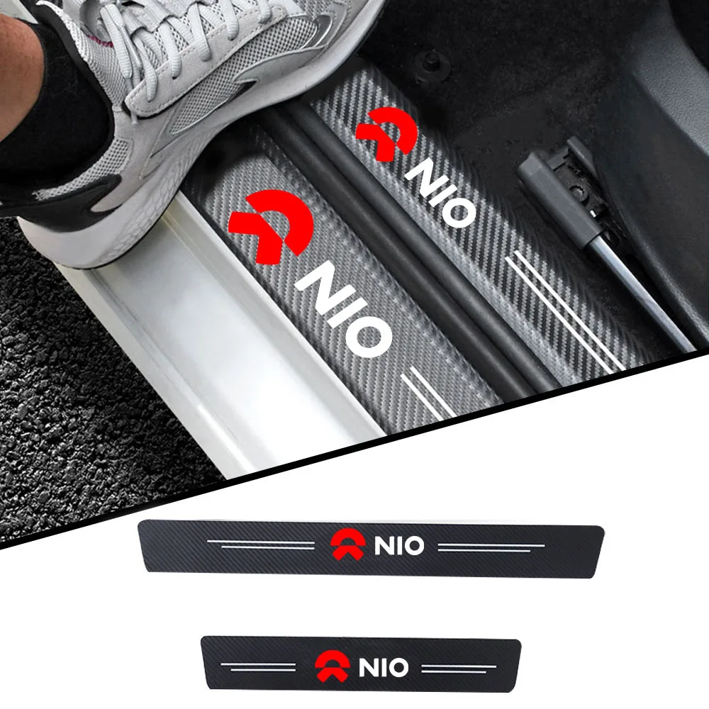 

4pcs car Sticker door carbon leather Fiber Sill Plate For NIO ET5 ES6 ES8 EC6 ET7 Weilai ET7 EP9 Eve ET5 Accessories