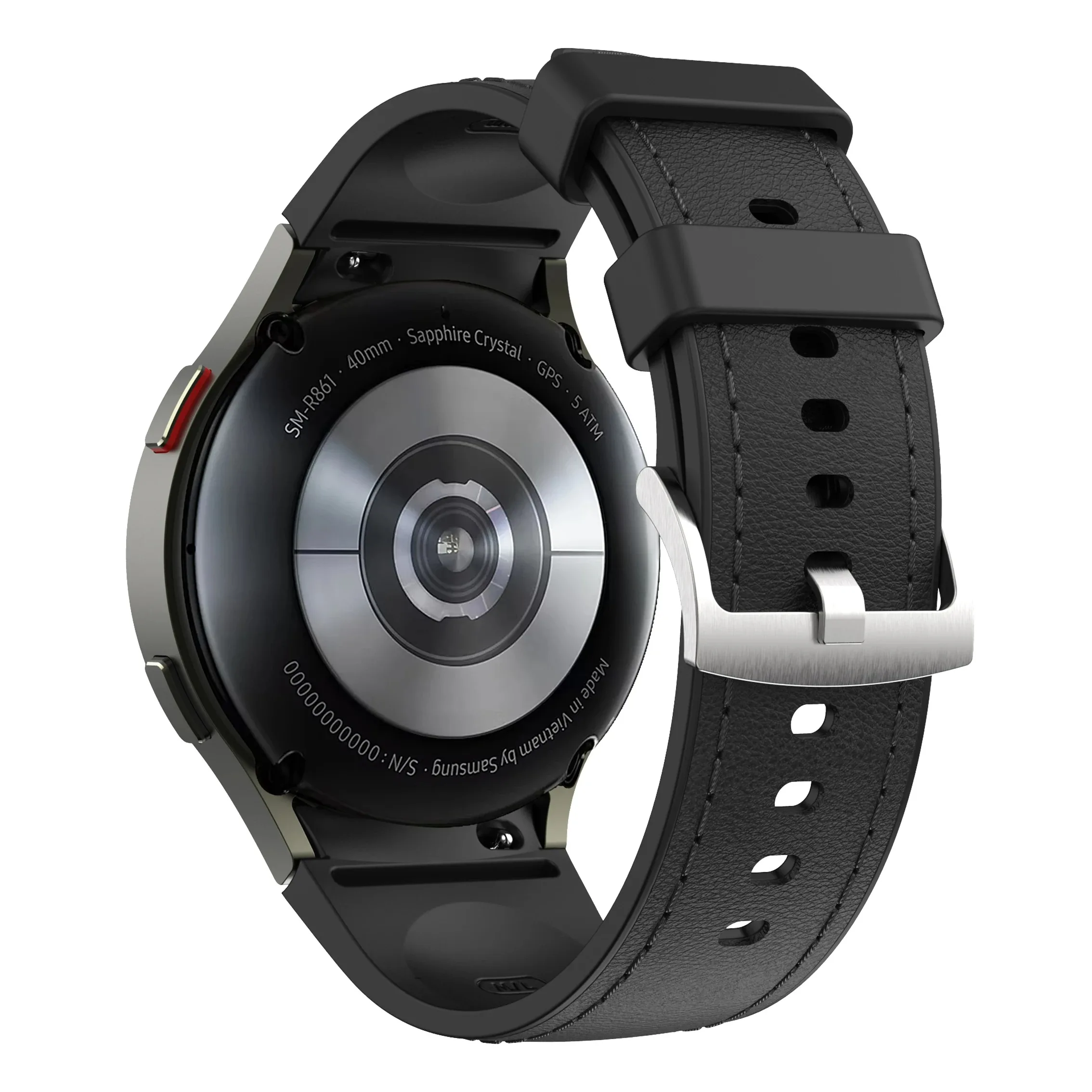 Leather+Silicone Strap for Samsung Galaxy Watch 7 FE 6 5 4 44/40mm Replacement watchband For Galaxy 6 classic 47/43mm/5 pro 45mm