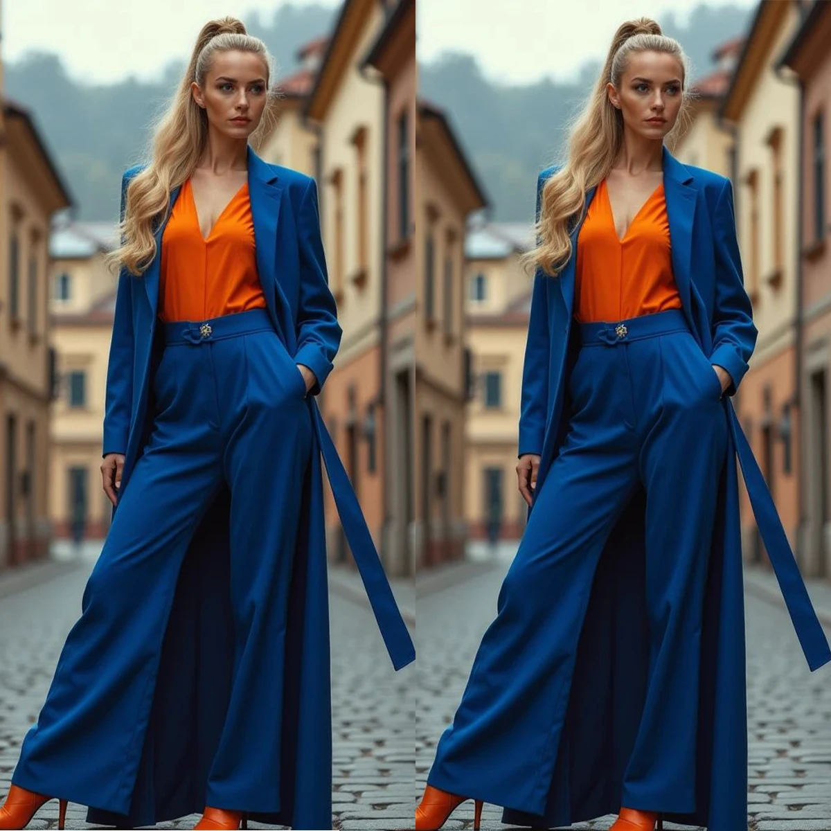 Fashion Women's Formal Dresses Suit Gowns Super Long Jacket Coat And Pants For Female 2 Pieces Suit Long Sleeves Customized