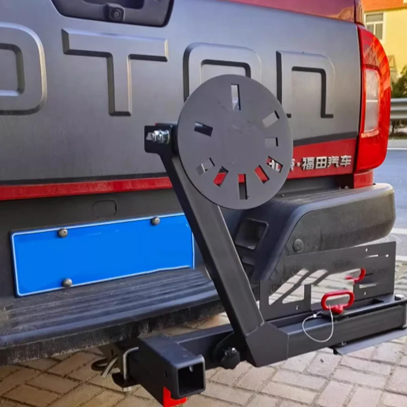 

Universal Spare Tire Rack Carrying Bracket Trolley Trailer Bar Square Mouth Installation Foldable and Pull-out