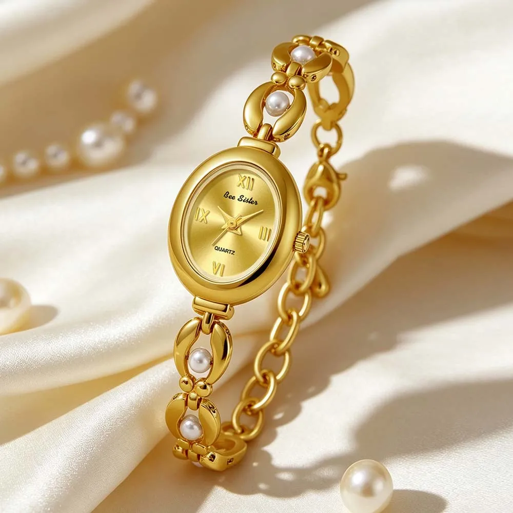BS New Women's Watch Vintage-Style Affordable Luxury Imitation Pearl Watch for the Sophisticated Woman relogio feminino FA1865