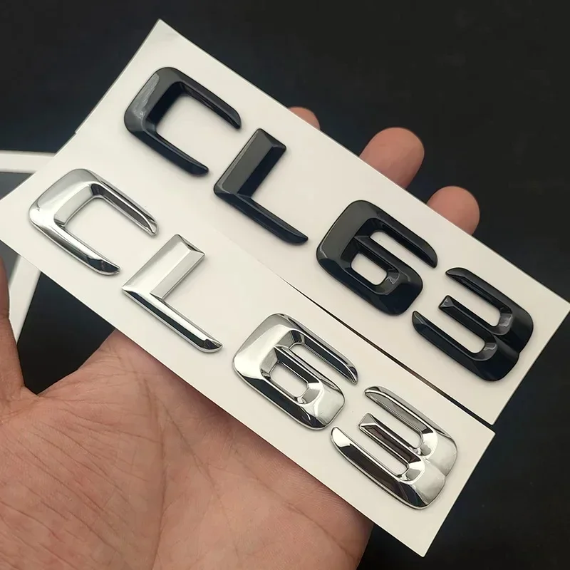 

Chrome Black ABS Numbers Letters CL65 CL63 T Emblem For Mercedes Benz CL65 CL63 AMG W216 Car Fender Trunk Rear Logo Sticker