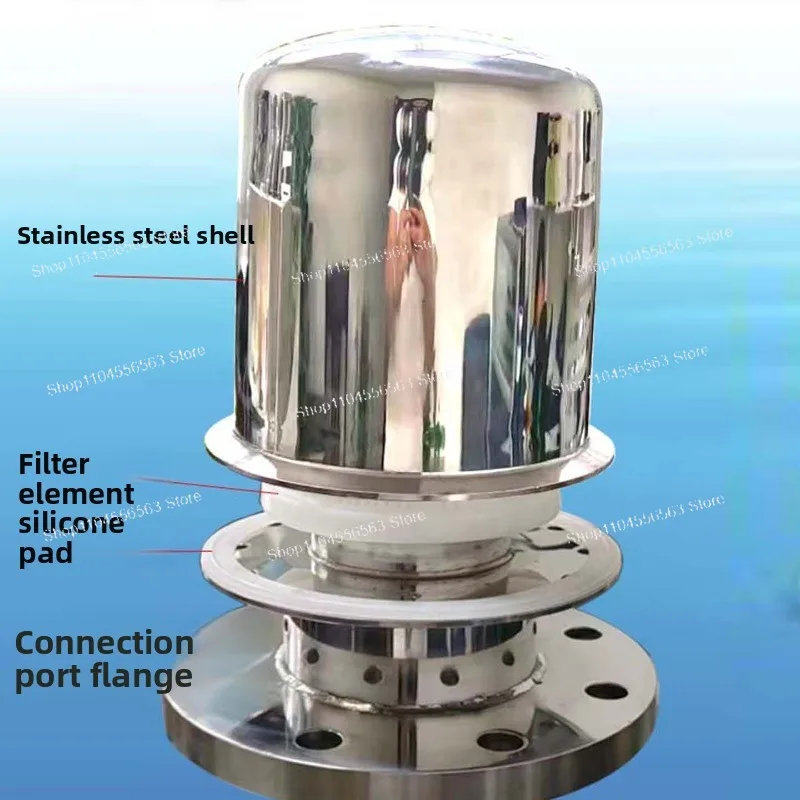 304 Stainless Steel Sanitary Breather Valve, Flange Mount Tank Top Breather, Perforated Flange Connection Tank