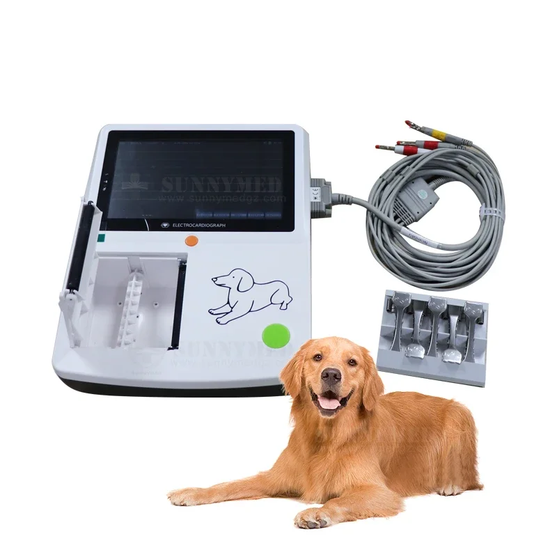 SY-W002 Professional 7 inch 12 leads TFT-LCD screen Portable Electrocardiogram 3 channel  machine