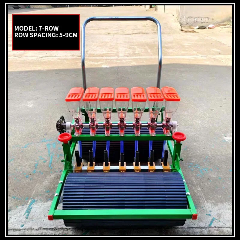 4/8-Row Vegetable Seeder—Hand-Pushed Multifunctional Precision Seeder with Adjustable Plant Spacing (Customized)