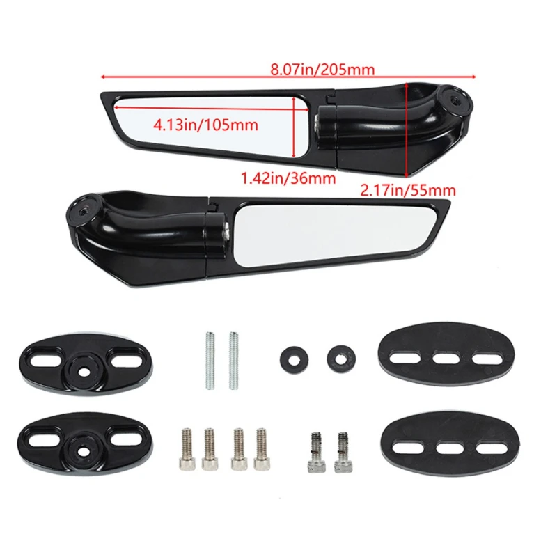 ForModified spoiler rearview mirror suitable for Kawasaki ZX12R, ZX14R, ZZR1400, and TR1400.