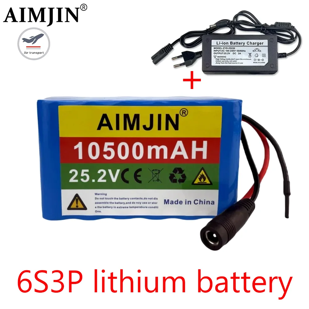 

6S3P High capacity 25.2V 10500mAh 18650 lithium battery with BMS power battery pack