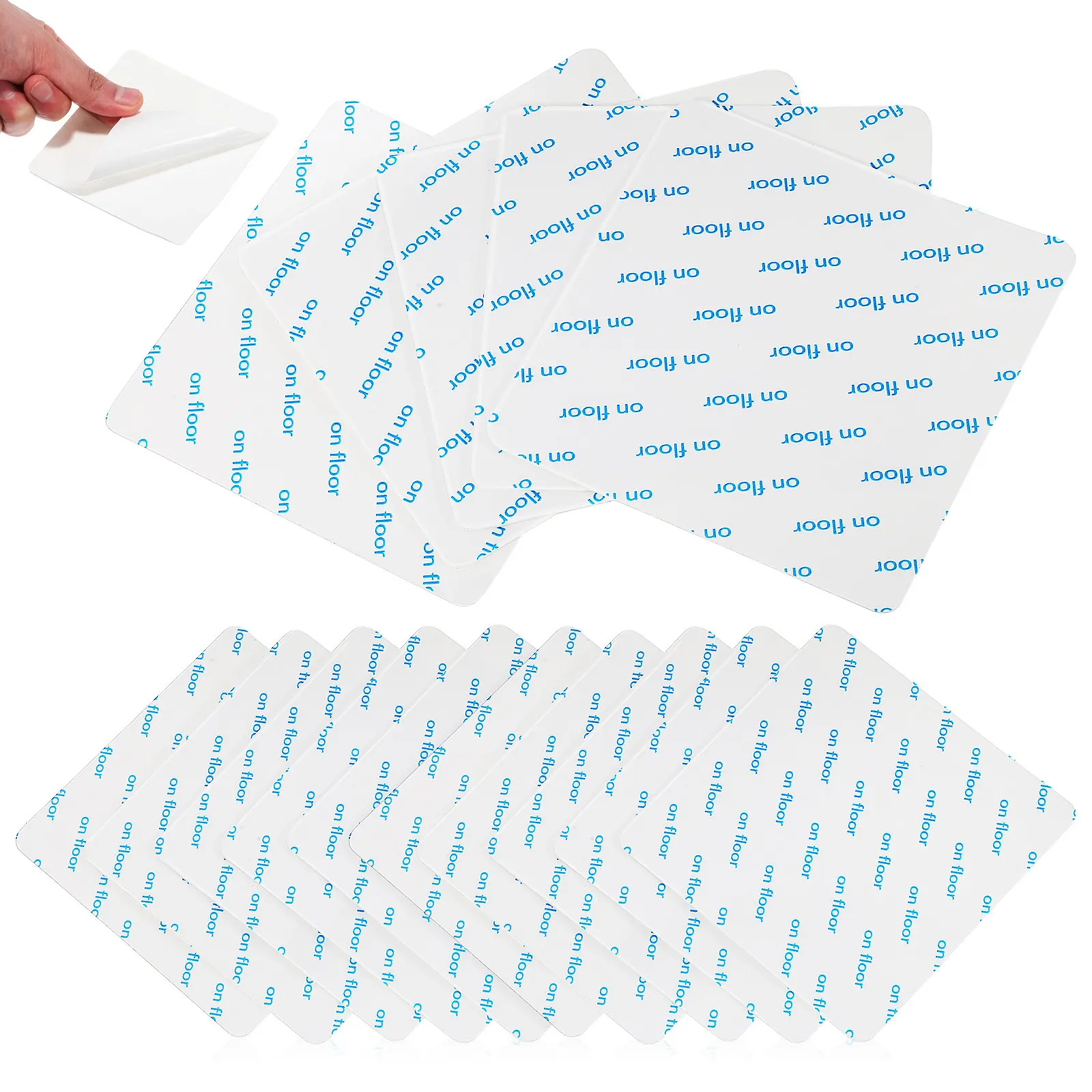 

16Pcs Carpet Slip Resistant Gripper Tape Self Adhesive Rug Pad Grippers Washable Rug Tape for Area Rugs Hardwood Floor Carpet