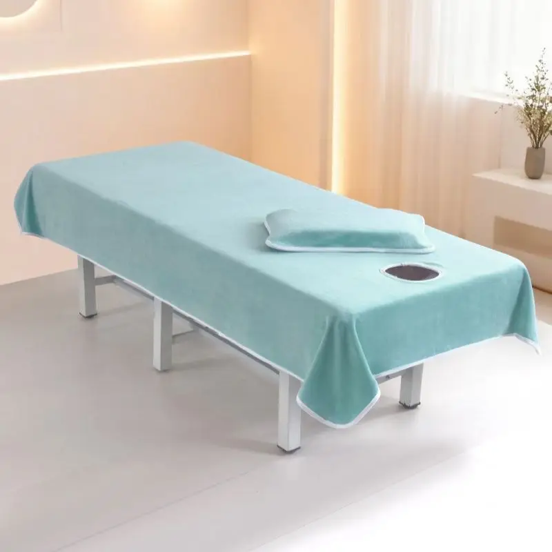 Beauty Bed Sheet Soft Thickened Bed Cover Special Breathable And Perforated Flat Bed Sheets For Spa Clubs Salon